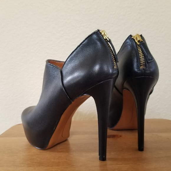 Nine West black chunky platform ankle bootie - Picture 4 of 8